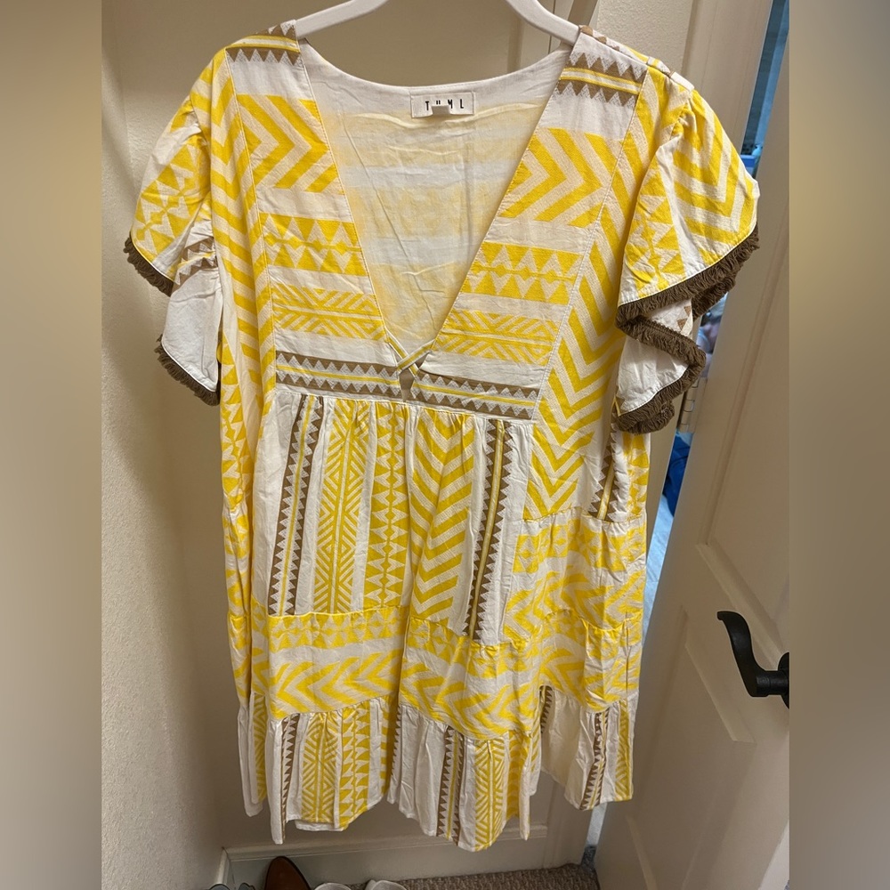 Yellow patterned THML dress